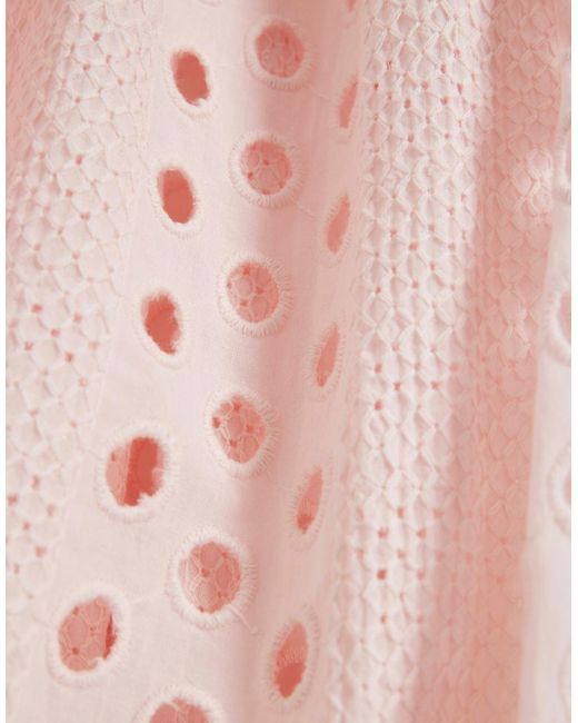 River Island White Broderie Puff Sleeve Shirt