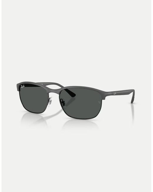 Ray-Ban Gray Rb4469 Liteforce Square Sunglasses With Lens