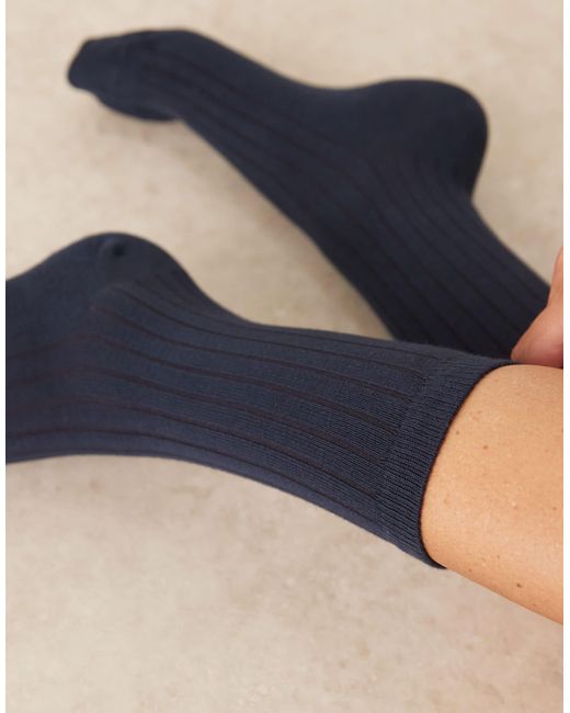 ASOS Blue – weiche, gerippte socken