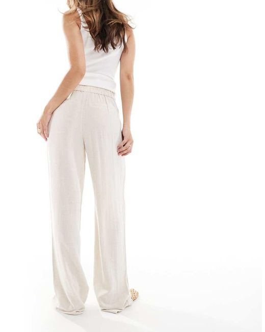 Pantaloni Con Fondo Ampio di Object in White
