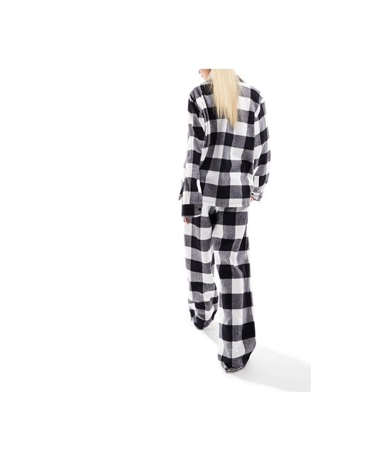 ASOS Black Oversized Woven Pyjama Set