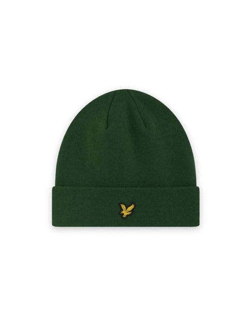 Lyle & Scott Basic Beanie in het Green voor heren