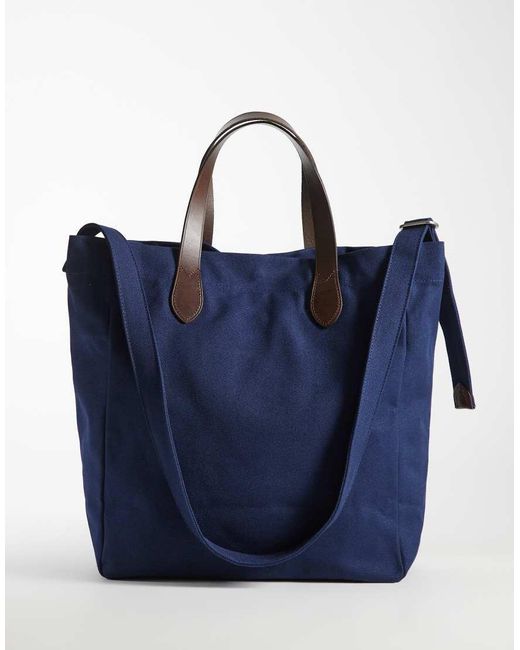 Polo Ralph Lauren Blue Embroidered Bear Tote Bag for men