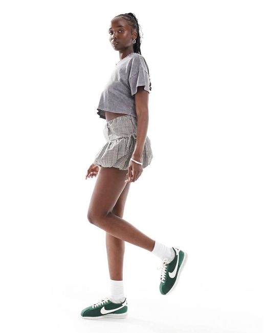 Noisy May Gray Boxy Fit Cropped Top