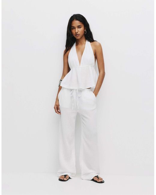 Pantalon Pull&Bear en coloris White