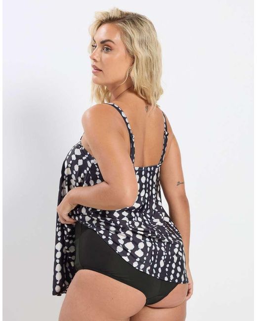 Yours Clothing Black Tummy Control High Waisted Bikini Briefs
