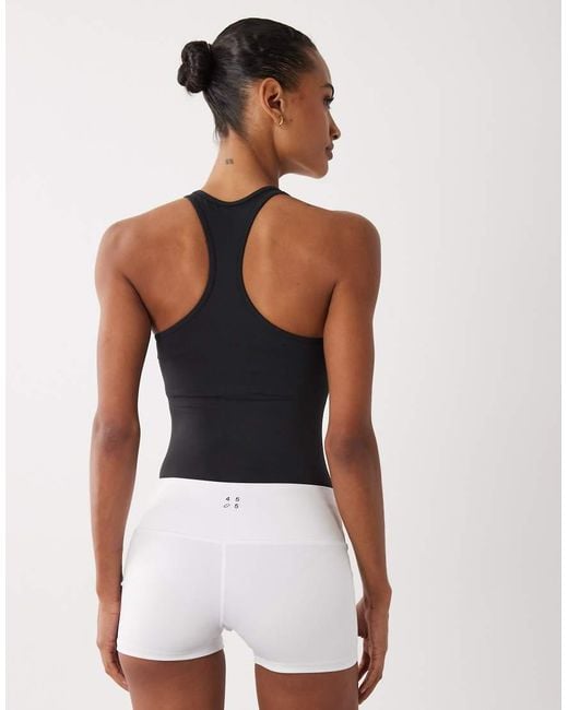 4505 White Plush Handle Scoop Neck Body With Inner Bra