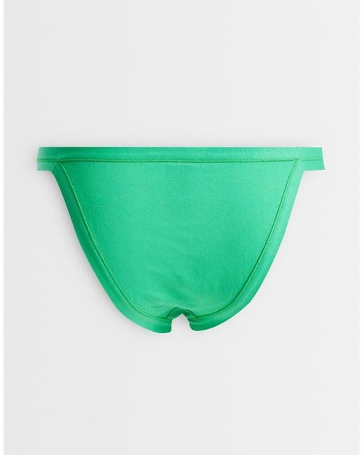 ASOS Green Pippa 3 Pack 90s Tanga Brazilian