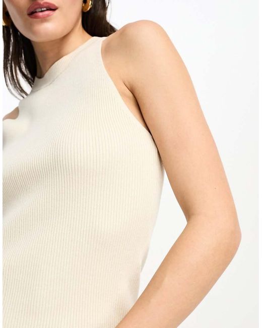 SELECTED Blue Racer Neck Knitted Vest