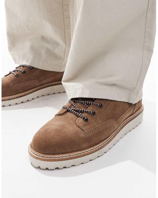 ASOS Brown Lace Up Boots for men