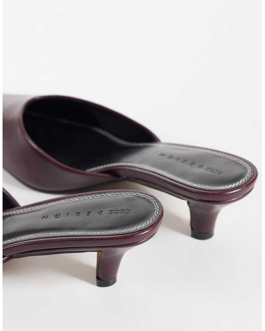 ASOS Purple Stormy Chisel Toe Heeled Mules