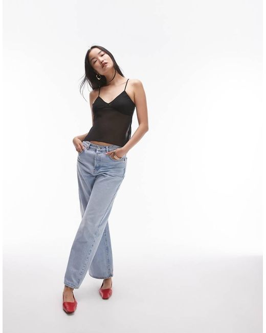 Canotta Nera Trasparente di TOPSHOP in Black