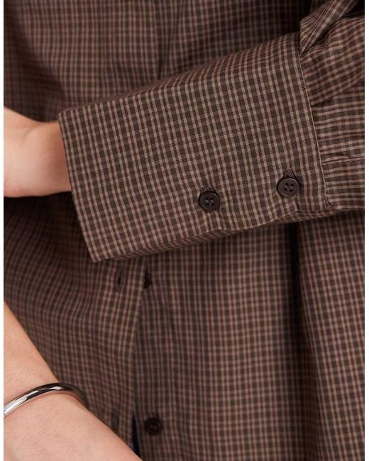 JJXX Blue Bella Check Long Sleeve Shirt