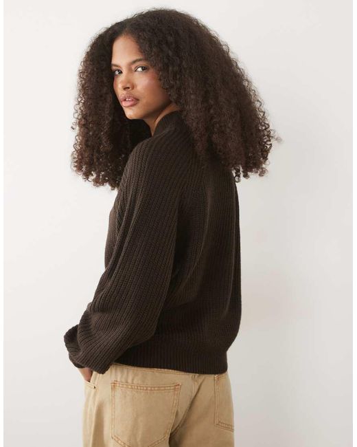 Threadbare Black High Neck Sweater