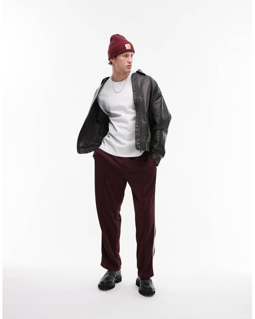Topman Black Faux Leather A2 Jacket for men