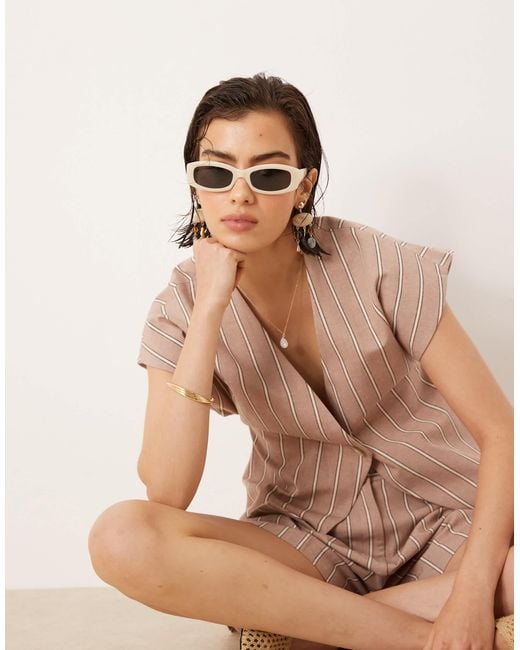 Mango Natural – sonnenbrille mit rechteckigem gestell