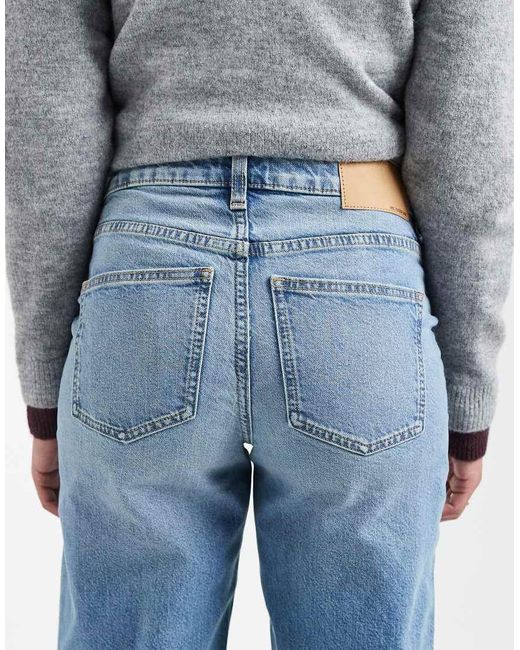 ASOS Blue Asos Design Maternity Comfort Stretch Straight Leg Jeans