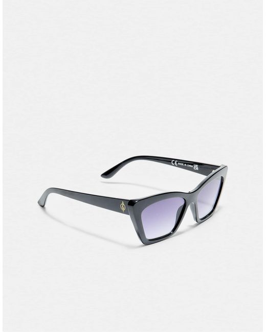 Stradivarius Blue Eckige cat-eye-brille