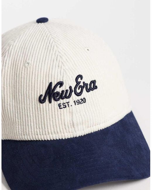 KTZ White 9Forty Slogan Logo Contrast Peak Cap for men