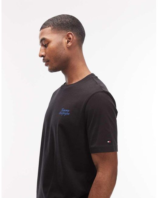 Tommy Hilfiger Blue Palm Photo Print T-Shirt for men