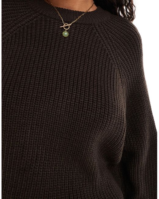 Pull ras Threadbare en coloris Black