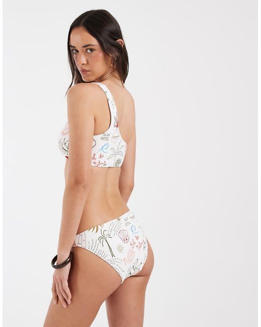 Never Fully Dressed White High Leg Bikini Bottoms Co-Ord