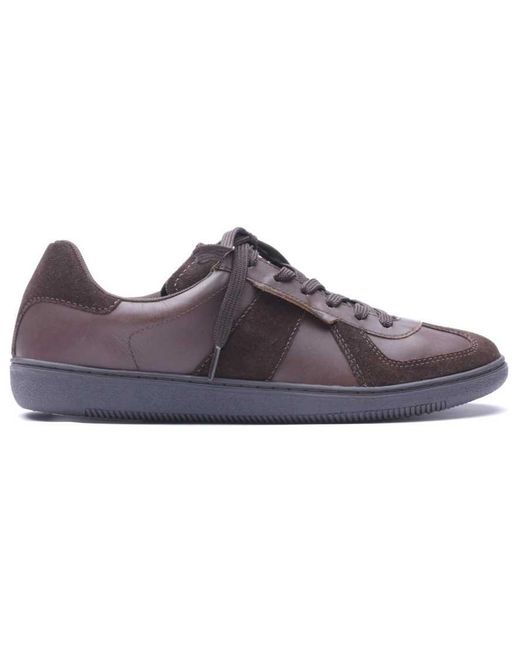 Base London Brown Tommo Lace Up Trainer for men