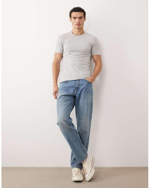 New Look White Muscle Fit T-shirt for men