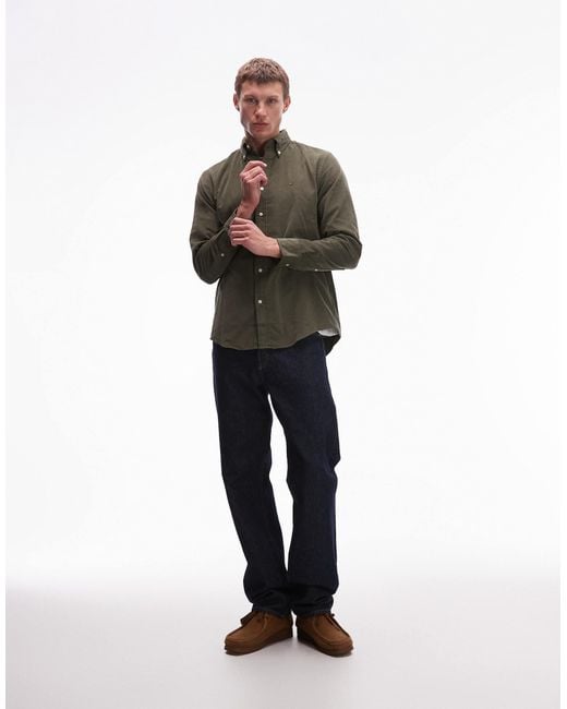 Tommy Hilfiger – hemd aus cord in Gray für Herren