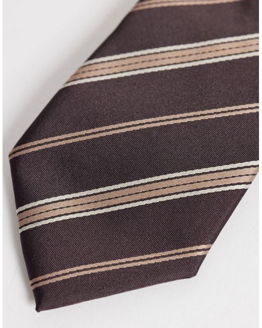 ASOS White Stripe Tie for men