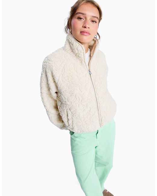Roxy Natural – blurry cloud – relaxed fit fleece-jacke