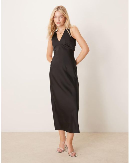 OMNES Natural Nova Midi Dress With Tie Detail