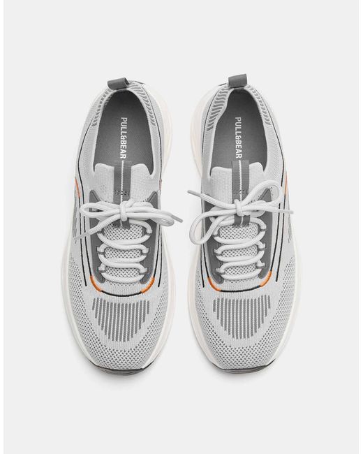 Pull&Bear – stoff-sneaker in White für Herren