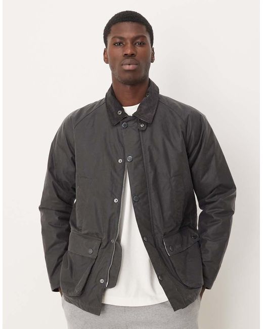Barbour Gray Ambleside Wax Jacket for men