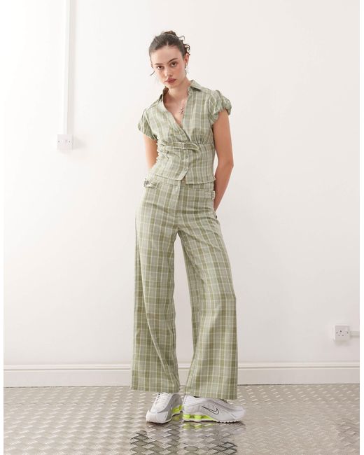 Collusion Natural Y2k Tailored Trousers