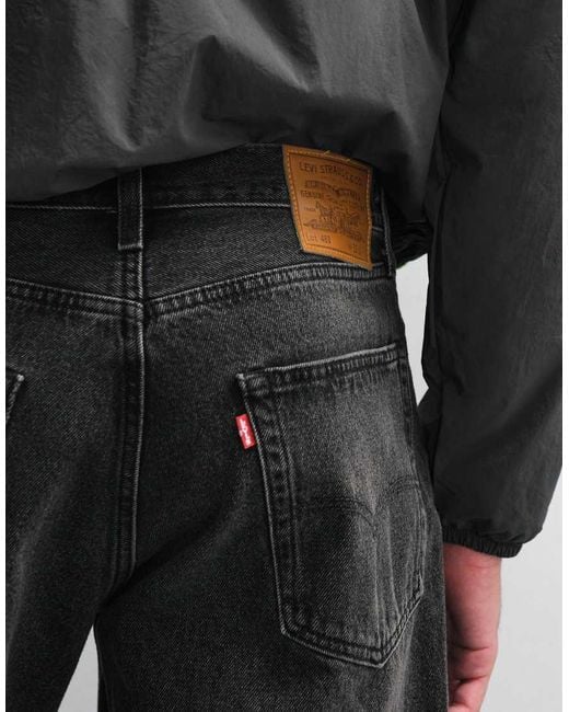 Levi's Black 468 Loose Denim Shorts for men