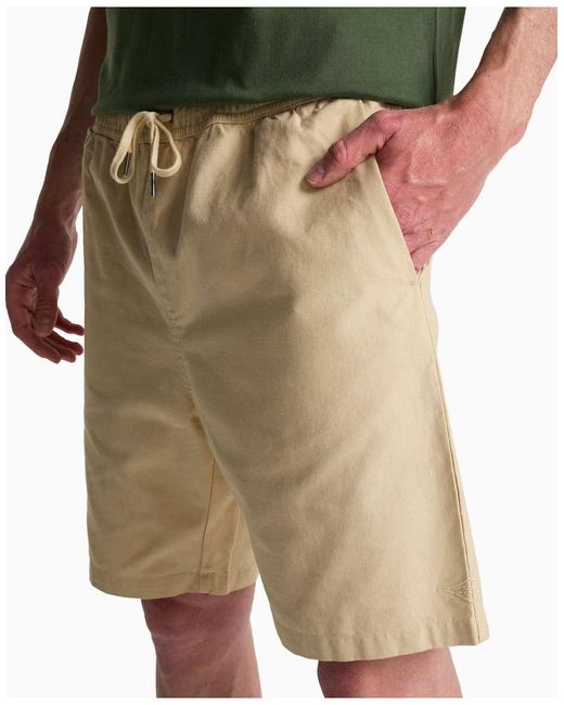 Billabong Natural Larry Linen Elasticated Shorts for men