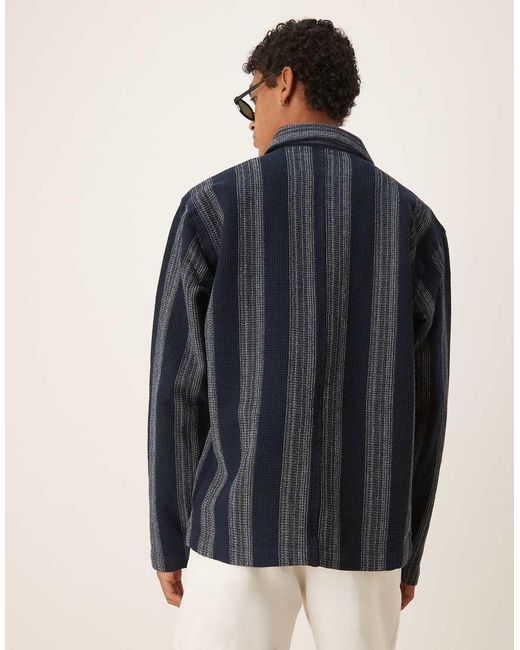 Camicia Giacca A Righe di SELECTED in Blue da Uomo