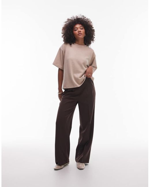 ASOS Natural Supersoft Oversized T-shirt With Twist Back Detail