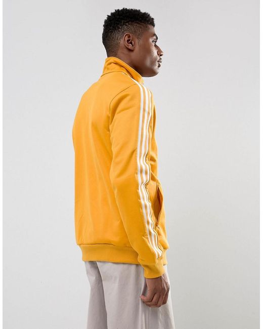 adidas Originals Beckenbauer Track Jacket In Yellow Br4326 for Men | Lyst