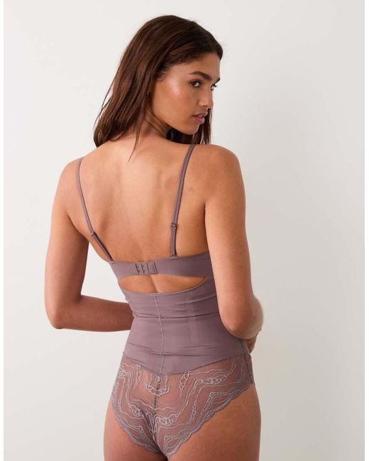 Calvin Klein Purple Shapewear Sensual Stretch Lace Bodysuit
