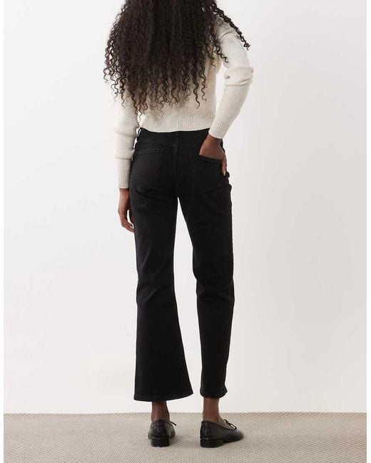 Mango Black Sienna 100% Cotton Kickflare Jean