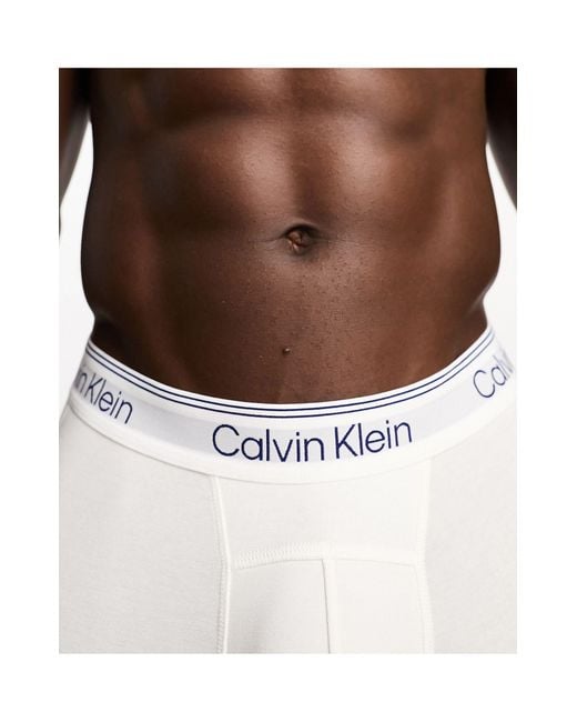 Calvin Klein Athletic Cotton Trunk in Brown for Men