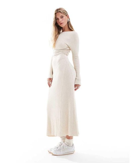 Cotton On White Cotton On Maxi Knit Dress