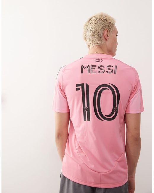 Adidas Originals Pink Adidas Football Inter Miami Home Jersey for men
