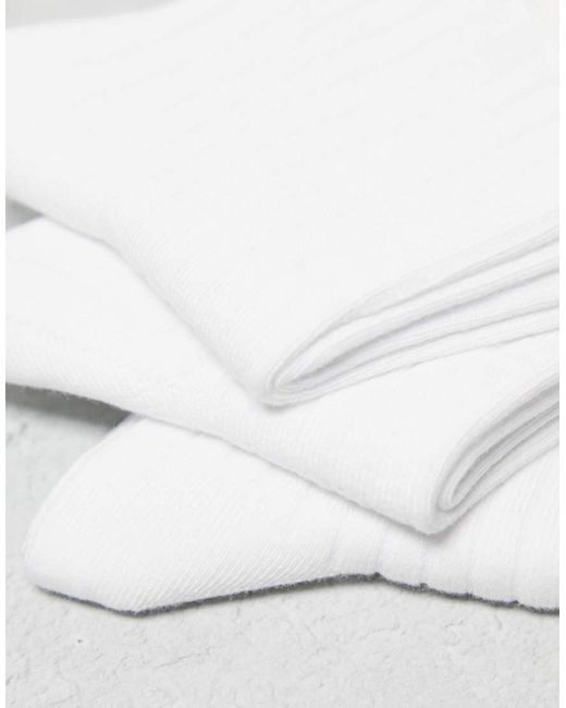 Pack De 3 Pares De Calcetines Blancos De Canalé Bella De Weekday de color White