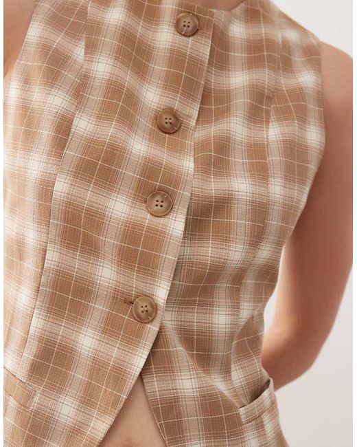 Reclaimed Vintage Natural Tailored Waistcoat
