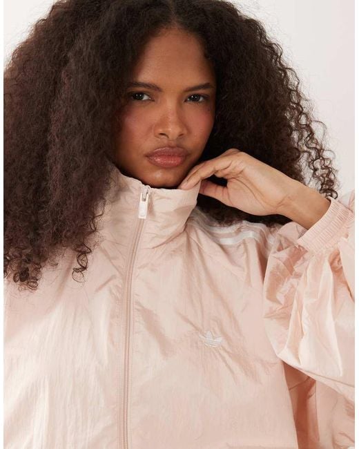 Adidas Originals Natural Nylon Balloon Sleeve Track Top
