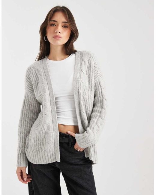 Hollister Gray Open Cardigan