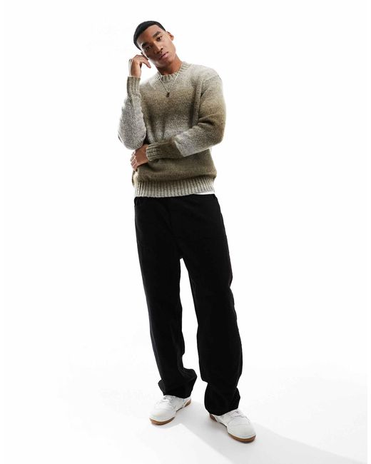 SELECTED – oversize-strickpullover mit farbverlauf in Natural für Herren